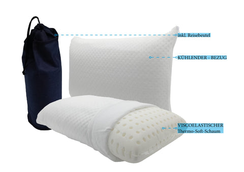 Reisekissen mit Kühlbezug inkl. Rollbag